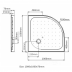 Shower Tray - Round Series 1000X1000mm Corner